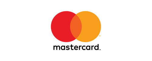 Red and yellow circles intersecting each other with "Mastercard" text below