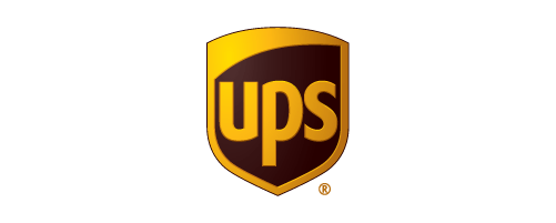 Yellow and brown shield with "UPS" text in the middle