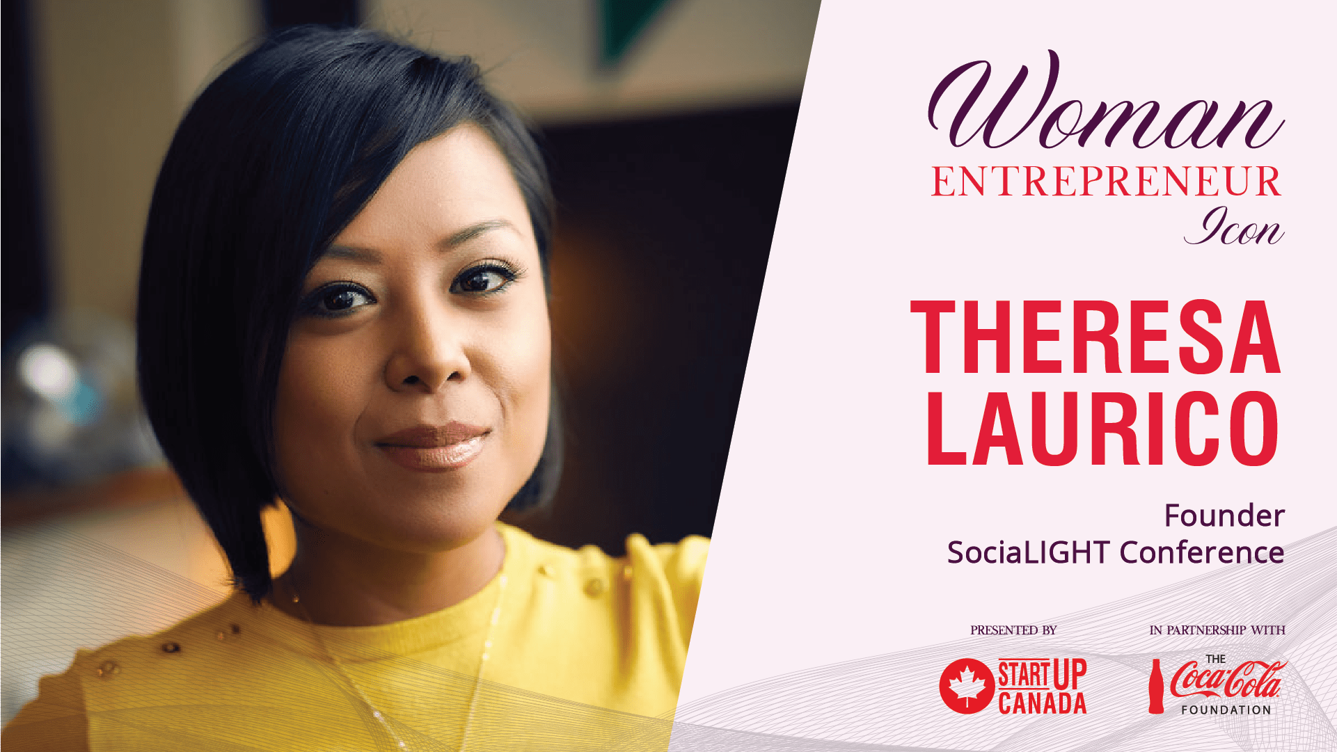 Photo of Filipino woman with a short bob hairstyle, smiling, wearing a yellow top.