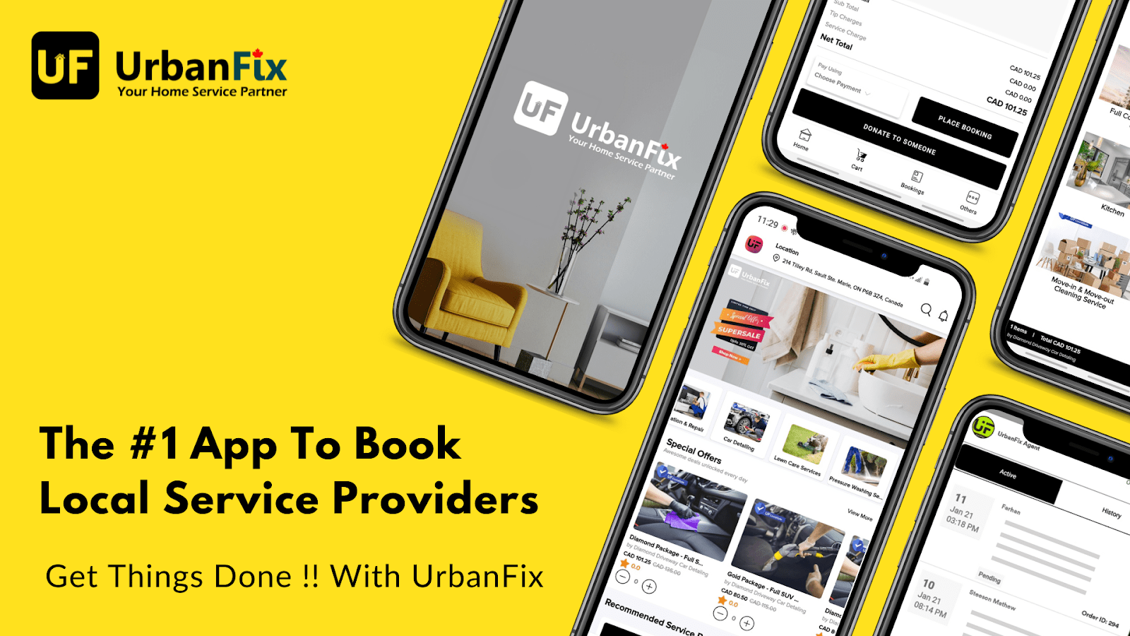 UrbanFix: The #1 app to book local service providers